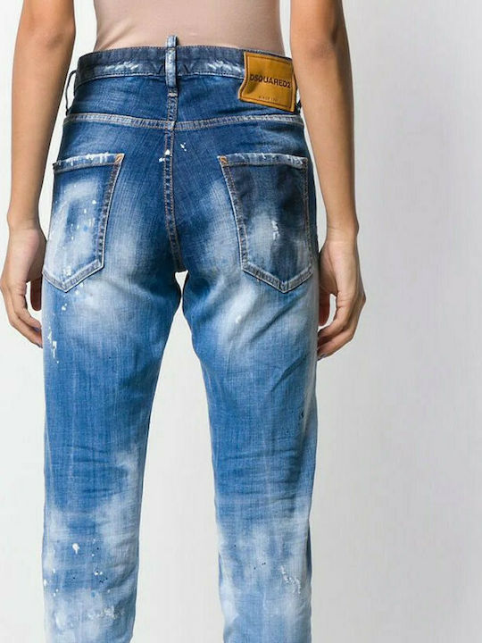 Dsquared2 Dan Hoch tailliert Damenjeanshose in Enger Passform