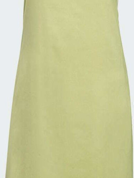 Summer Midi Athletic Dress with Spaghetti Straps Pulse Yellow