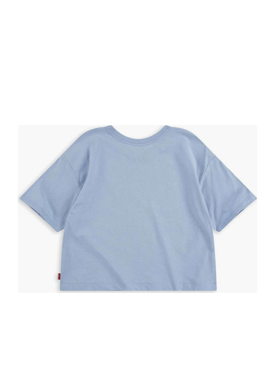 Levi's Crop Top pentru copii Cu mâneci scurte Albastru deschis