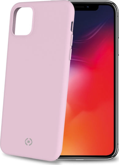 Celly Feeling Umschlag Rückseite Silikon Rosa (iPhone 11 Pro)