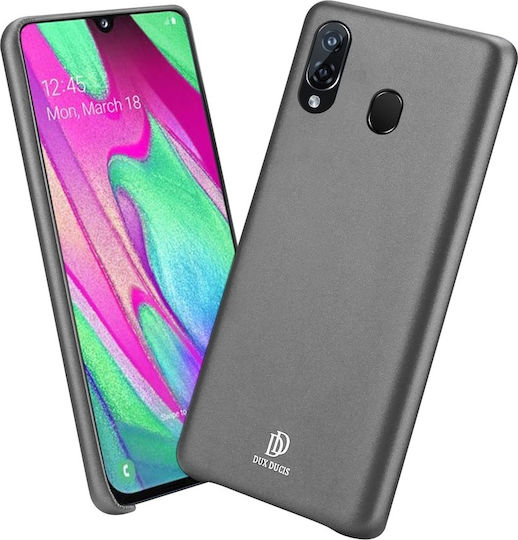 Dux Ducis Skin Lite Back Cover Δερματίνης Μαύρο (Galaxy A40)