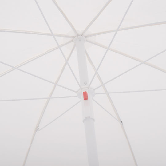 HomeMarkt Pacifica Folding Beach Umbrella Diameter 2m White