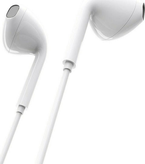 Borofone BM54 Maya Earbuds Handsfree με Βύσμα 3.5mm Λευκό