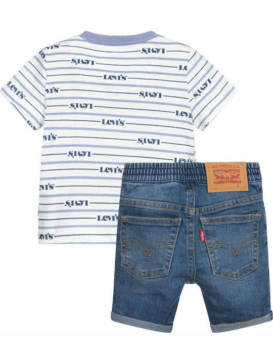 Levi's Set pentru copii cu Șorturi Vara 2buc Alb