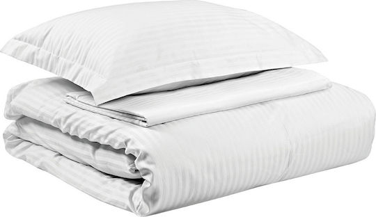Beauty Home Hotel Duvet Cover Silky Percale Pennie Art Cotton Sateen Striped 230TC 170x240cm