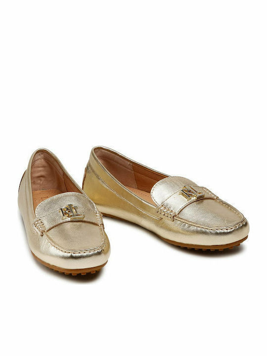 Barnsbury Leather Women's Loafers in Gold Color