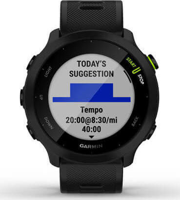 Garmin Forerunner 55 42mm Waterproof Smartwatch with Heart Rate Monitor (Black)