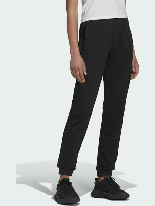 Essentials Adicolor Slim Παντελόνι Φόρμας με Λάστιχο Μαύρο
