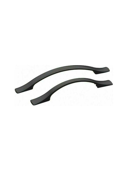 Roline Zamak Furniture Handle 539 Black 150mm (Hole Centers 96mm)