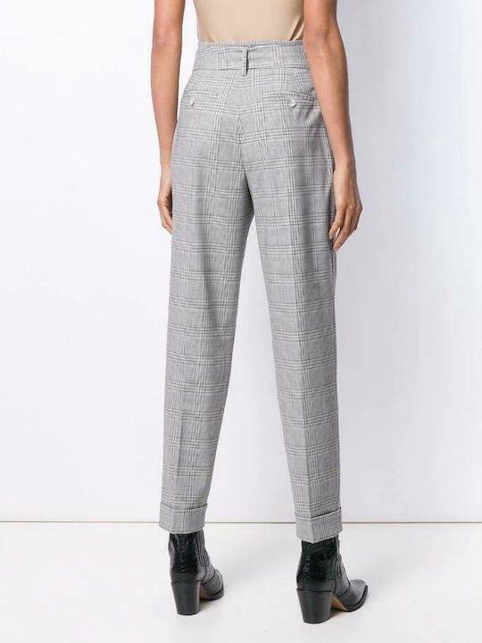 Michael Kors MU93H6KBSM Damen Hoch tailliert Stoff Hose Gray