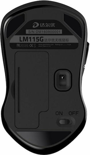 Dareu LM115G Ασύρματο Ποντίκι Μαύρο