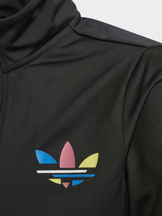 Adidas Αθλητική Παιδική Ζακέτα για Αγόρι Μαύρη Adicolor