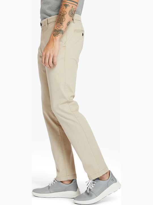 Stretch Twill Pantaloni Chino cu Croială Slim Bej