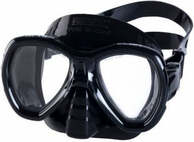 Seac Silicone Diving Mask Elba Μαύρη Black