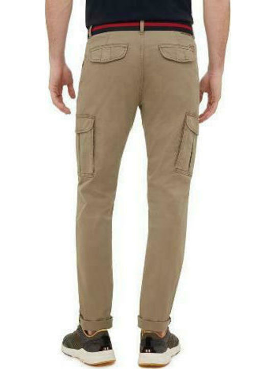 Napapijri Moto Stretch Men's Trousers Cargo in Slim Fit Beige