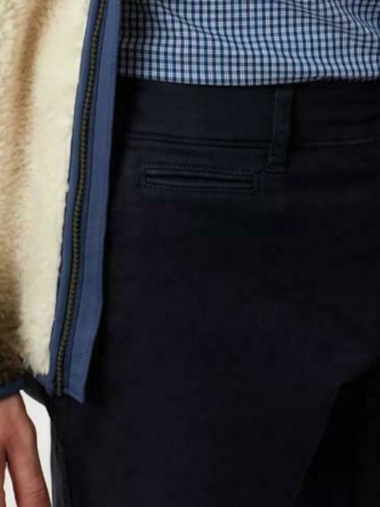 Mana Wint Trousers Chino in Slim Fit Navy Blue