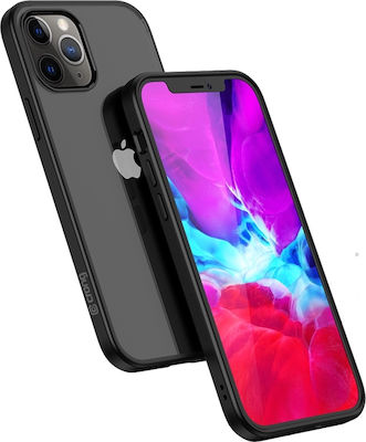 Crong Clear Bumper Silicone Back Cover Durable Black (iPhone 12 / 12 Pro)