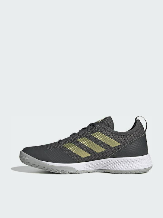 adidas Court Control Γυναικεία Παπούτσια Τένις για Όλα τα Γήπεδα Grey Six / Gold Metallic / Cloud White
