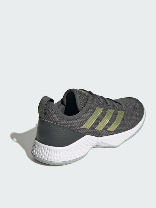 adidas Court Control Γυναικεία Παπούτσια Τένις για Όλα τα Γήπεδα Grey Six / Gold Metallic / Cloud White