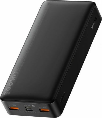 Baseus Bipow PPBD20K Power Bank 20000mAh 20W с 2 USB-A порта и USB-C порт Черен