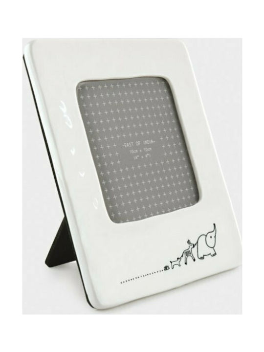 Synchronia Animal Photo Frame Ceramic with White Frame