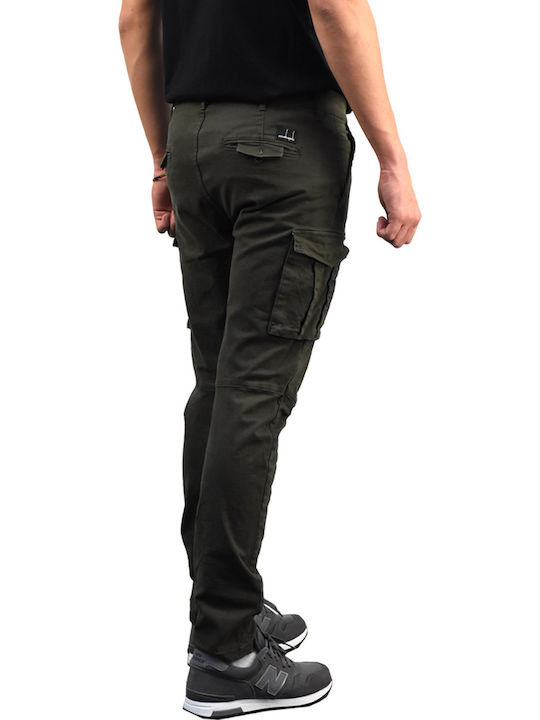 Cover Jeans T0189 Herrenhose Cargo Elastisch in Slim Passform Khaki T0189-23