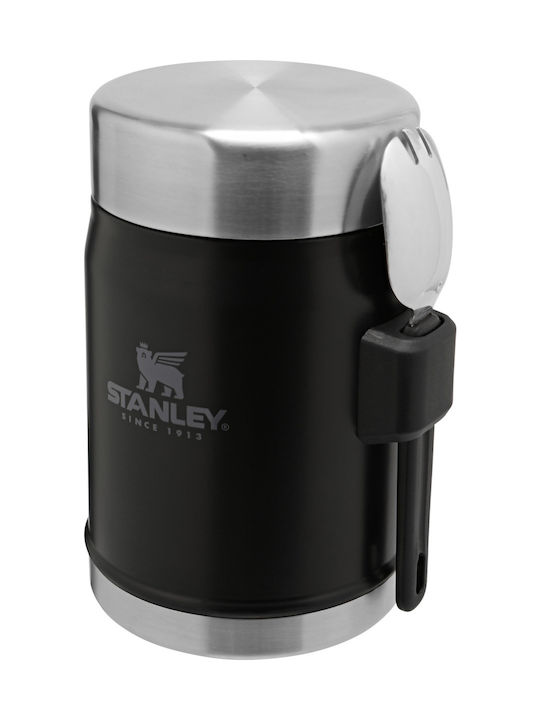 Stanley The Legendary Food Jar & Spork Lunch Box Thermo Inox Matte Black Pebble 400ml 10-09382-26426 1pcs