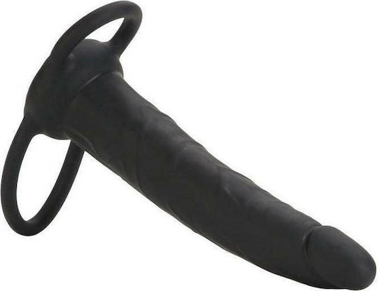 Calexotics Silicone Double Rider με Dildo 14cm σε Μαύρο Χρώμα