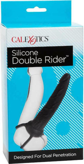 Calexotics Silicone Double Rider με Dildo 14cm σε Μαύρο Χρώμα