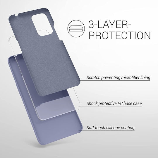 KWmobile Rubber Umschlag Rückseite Silikon Lavender Grey (OnePlus 9)