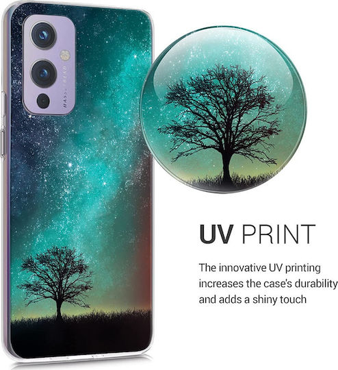 KWmobile Cosmic Nature Umschlag Rückseite Silikon Mehrfarbig (OnePlus 9)