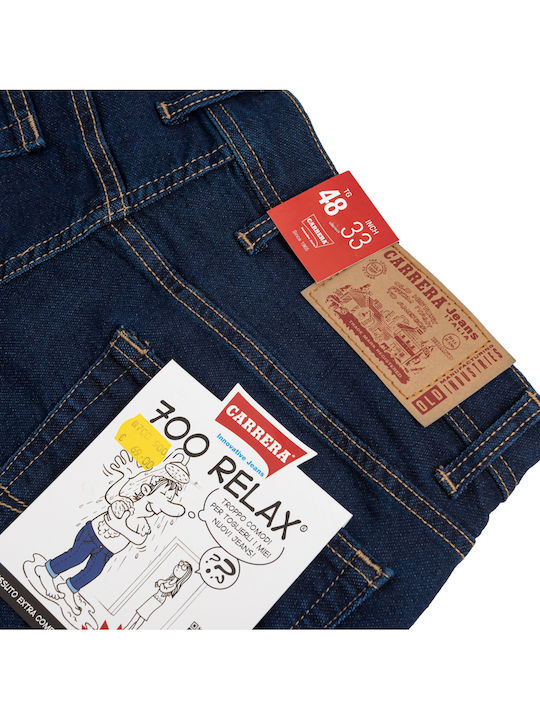 Men's Jeans Pants Elastic with Regular Fit Navy Blue