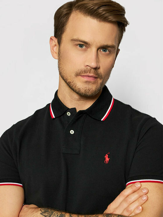 Polo Short Sleeve Black Blouse