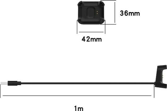 Tactical Зарядно за Mi Watch Lite Черен
