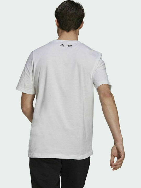 Adidas X Star Wars The Mandalorian Ανδρικό T-shirt Λευκό με Στάμπα