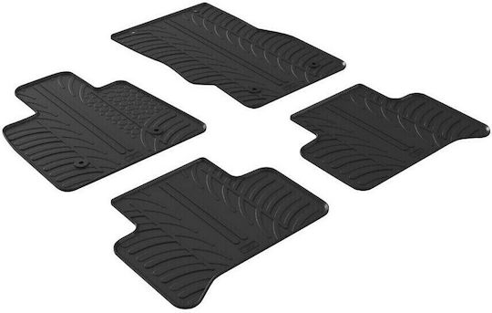 Lampa Set of Front and Rear Mats 4pcs Tray Type for Alfa Romeo Stelvio Black
