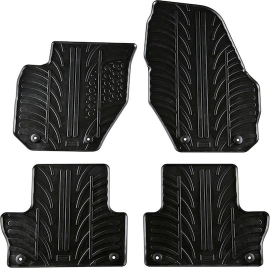 Gledring Set of Front and Rear Mats 4pcs from Rubber for Volvo XC 60 Black