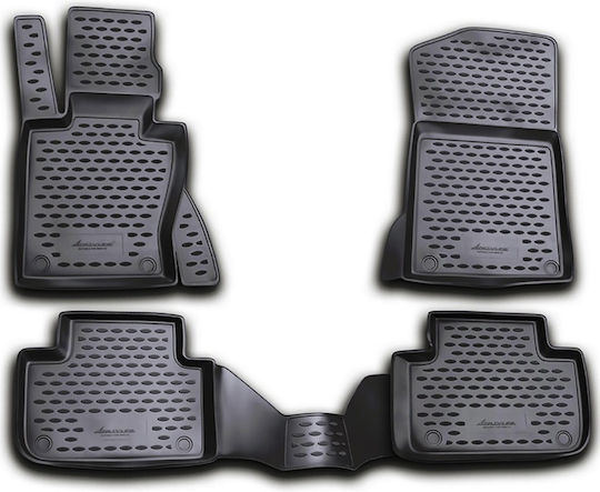 Novline Set of Front and Rear Mats 4pcs Tray Type for BMW X3 2004-2010 Black