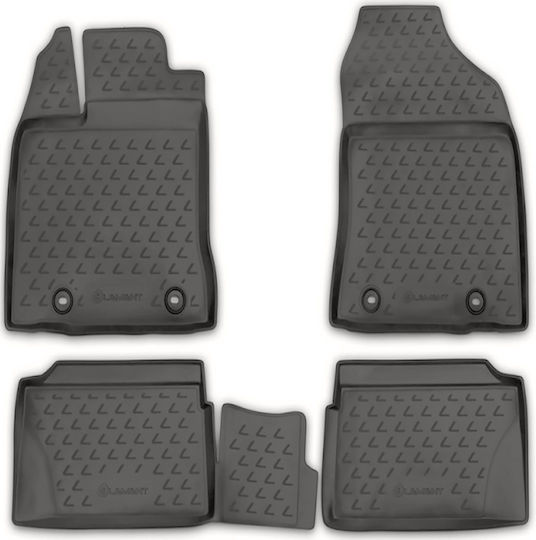 Novline Set of Front and Rear Mats 4pcs Tray Type for Lexus CT 2011+ Gray