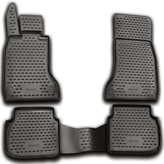 Novline Set of Front and Rear Mats 4pcs Tray Type for BMW Series 7 2007-2015 Gray