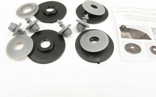 Rezaw Plast Satz Vorder- und Hintermatten Wannenartig 4Stück aus Gummi für Seat Toledo 2014+ Gray