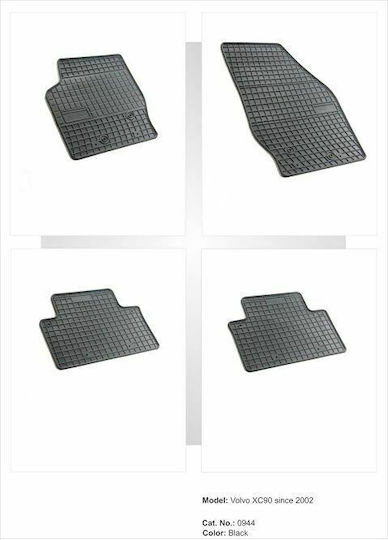 Frogum Set of Front and Rear Mats 4pcs for Volvo XC 90 2002-2014 Black