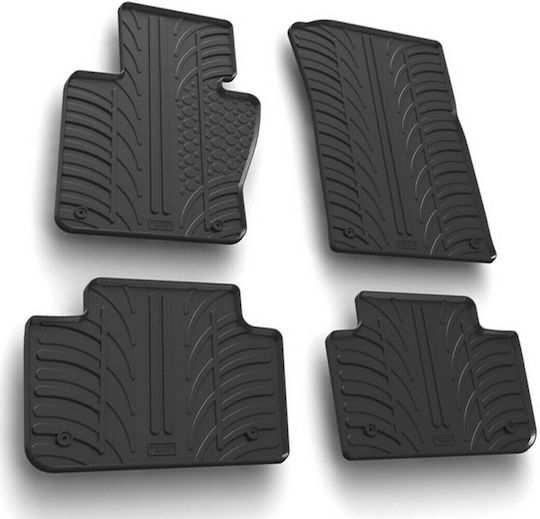 Lampa Set of Front and Rear Mats Tray Type 4pcs from Rubber for BMW X3 Black