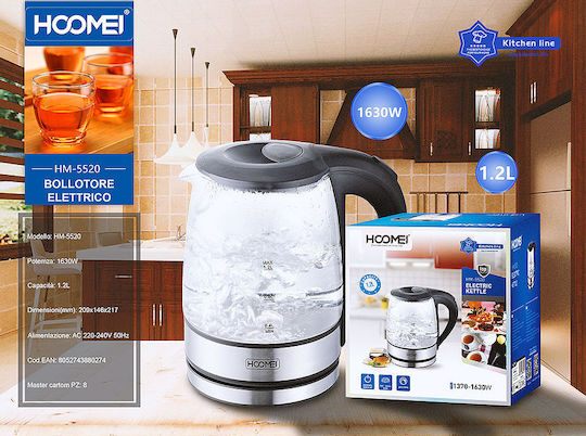 Hoomei Kettle 1.2lt 1630W Silver