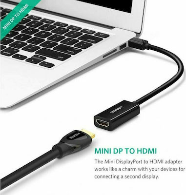 Ugreen Konverter Mini-DisplayPort männlich zu HDMI weiblich Schwarz 1Stück (10461)