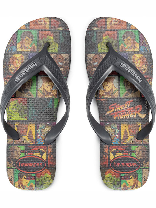 Top Max Street Fighter Ανδρικά Flip Flops Γκρι