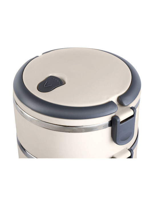 Lamart Lunchbox Isolierte Lunchbox Inox Beige 2400ml 4Stück