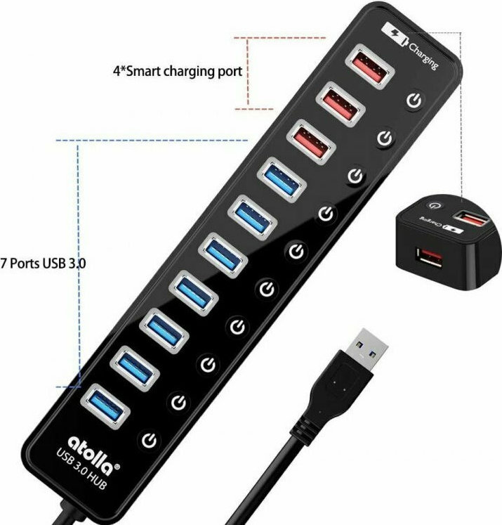 Atolla 11-Port USB 3.0 Hub (210) - Skroutz.gr