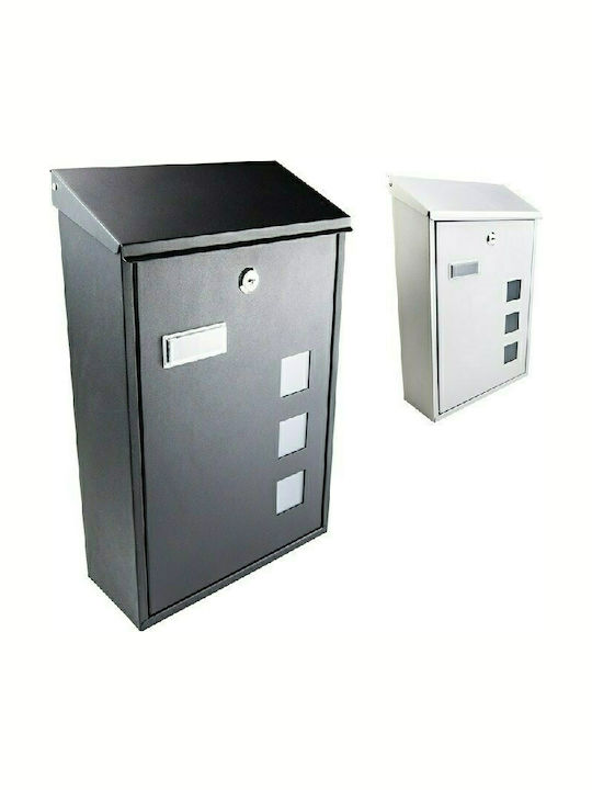 FFG Outdoor Mailbox Metallic in Black Color 25x10x40cm