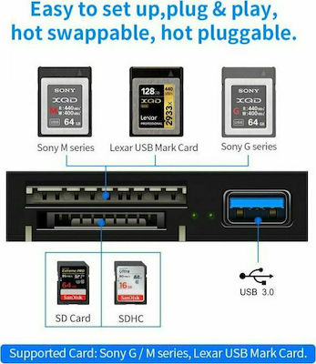 Onten OT-9189 Kartenleser USB 3.0 für / / / / /X/Q/D/ / Schwarz